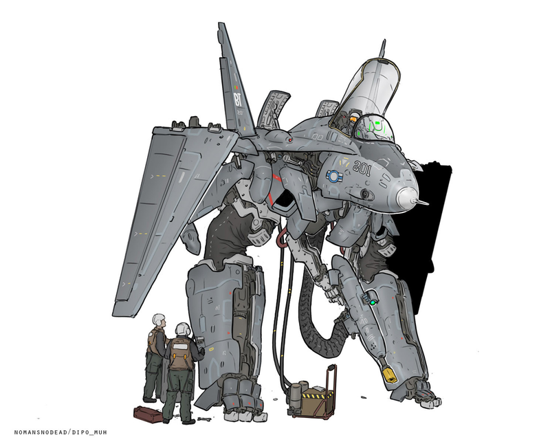Illustration for article titled Modern Fighters As Transforming Mechs